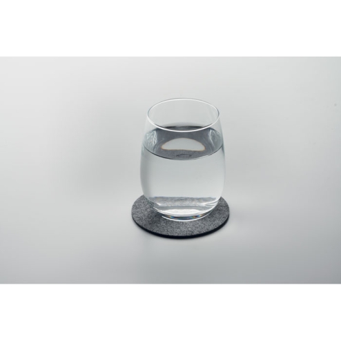 Sous-verre rond en feutre RPET