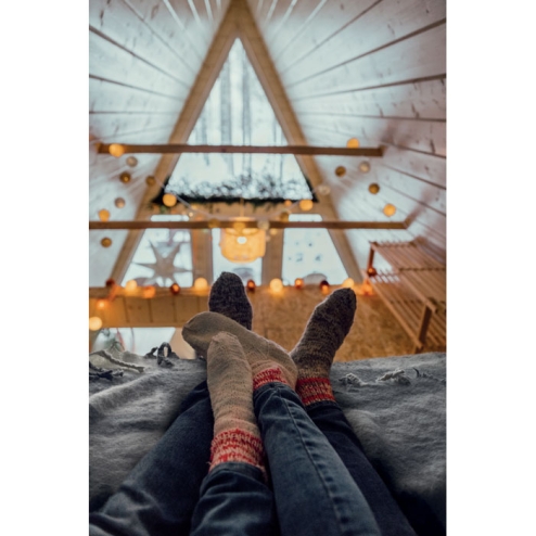 Couverture en mohair à carreaux