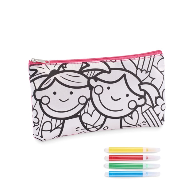 Trousse à crayons avec feutres