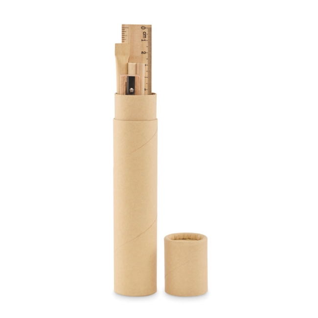 Paper tube stationery set