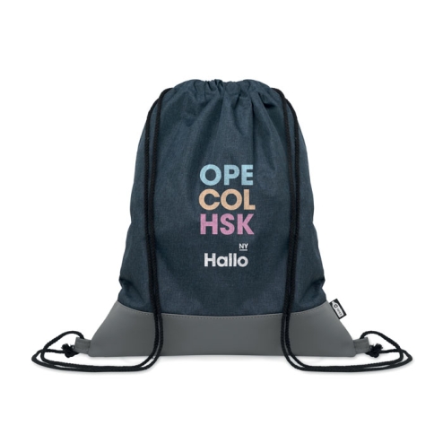 Sac à cordon en PU RPET 2 tons