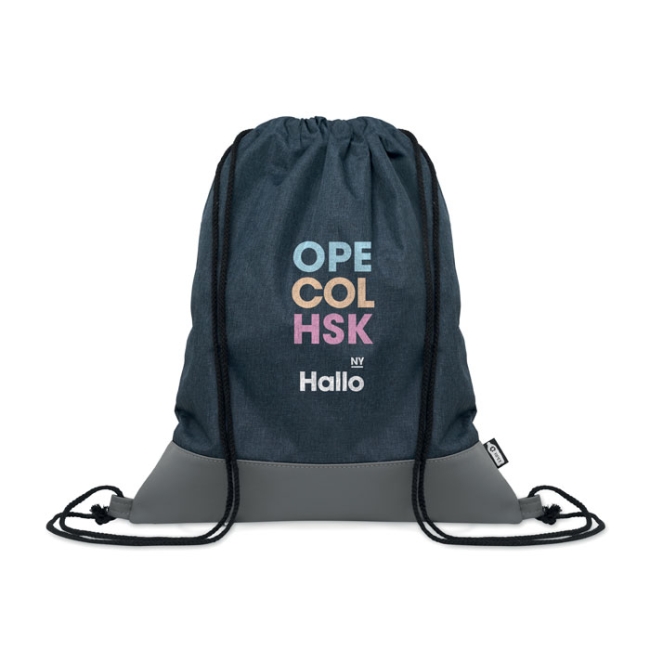 RPET PU drawstring bag 2 tone