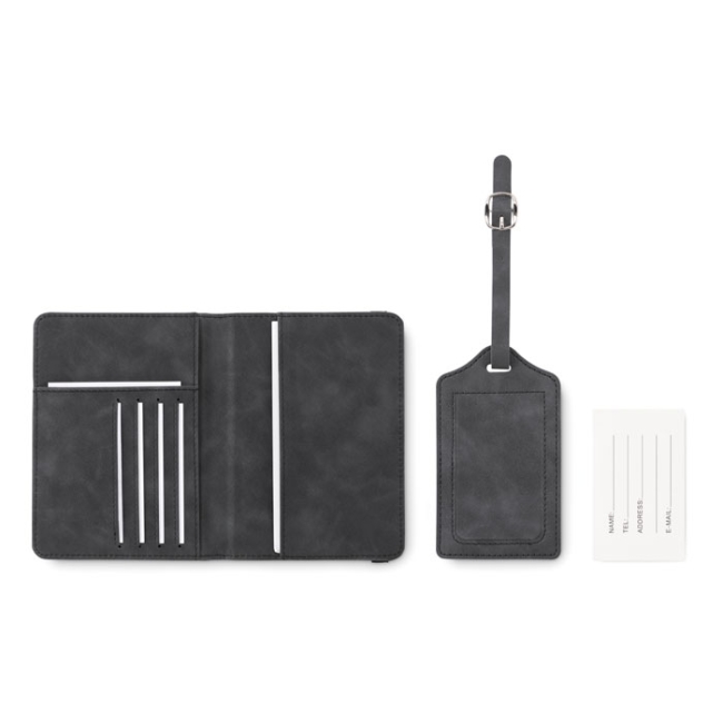 Passport and luggage tag set