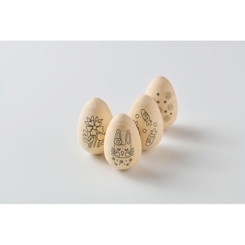 Set de peinture d'oeufs en bois