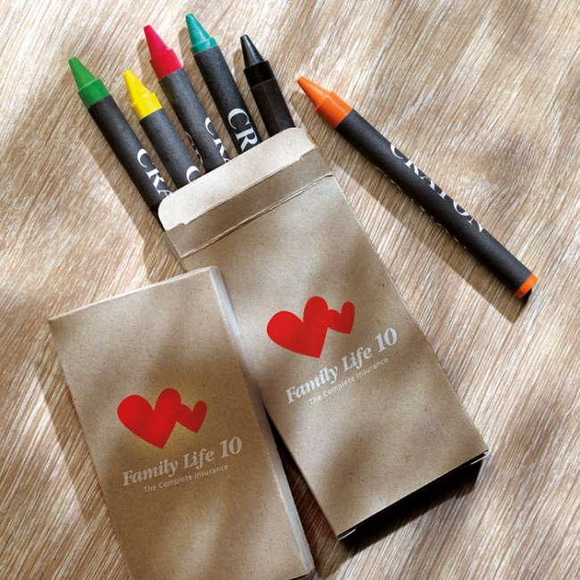 Etui 6 crayons cire
