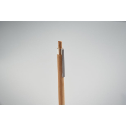 Push button bamboo pen