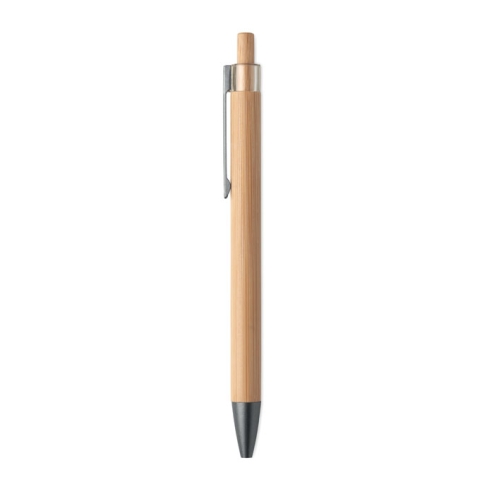 Push button bamboo pen