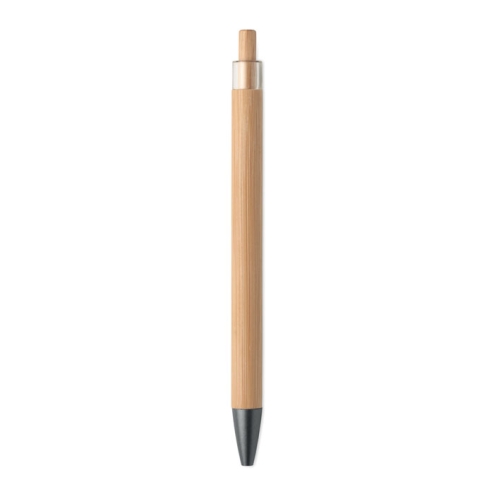 Push button bamboo pen