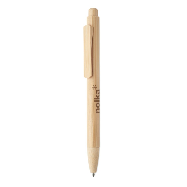 Bamboo automatic ball pen