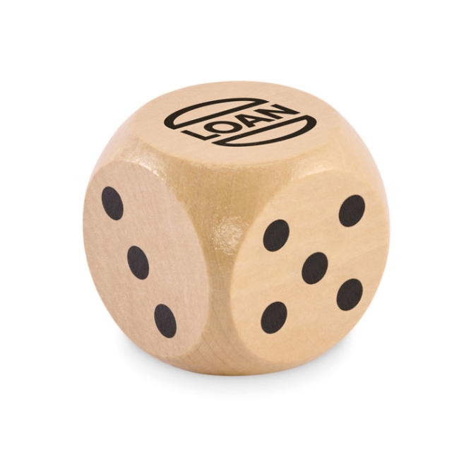 Schima wooden dice 5cm dia