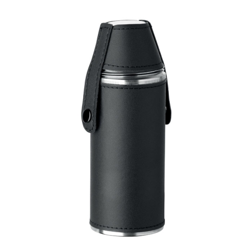 Hip flask with shot cups